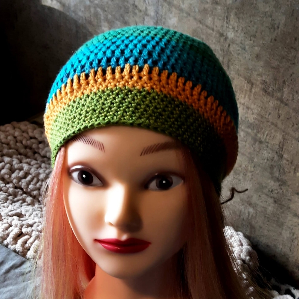 Handmade crocheted beanie